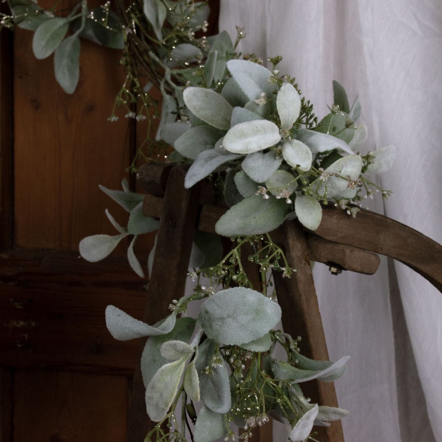 Garland Wax Flowers & Lambs Ear